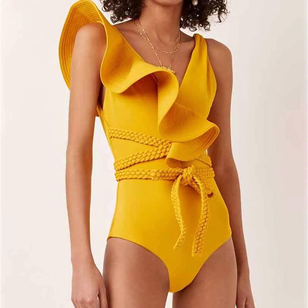 Ruffle one piece